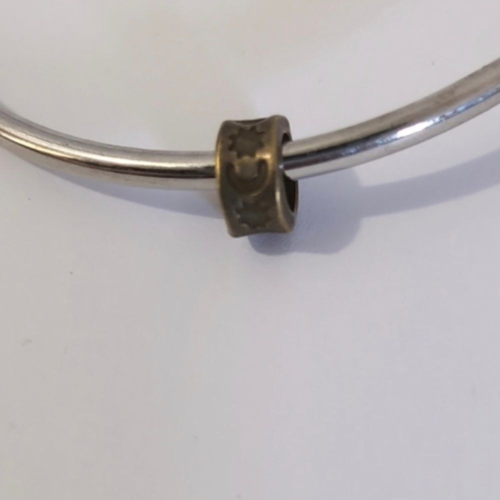 Antique Bronze‎ Moon and Stars Spacer Charm for Pandora Style Bracelet